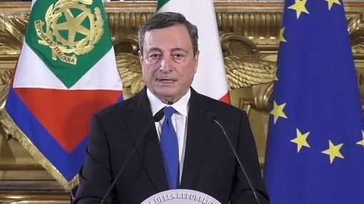 Draghi: &quot;Riaperture sì, ma non posso ancora dire quando. Dipenderà dall'andamento vaccinale&quot;