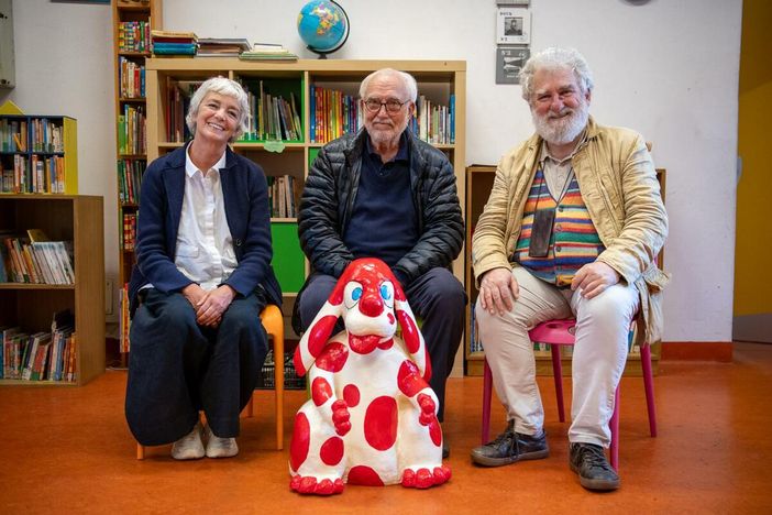 Francesca Vettori con Francesco Altan al Festival Matota Francesca Vettori con Francesco Altan al Festival Matota