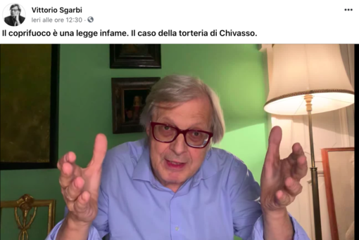 Vittorio Sgarbi sul caso Torteria di Chivasso: &quot;E' una trincea di libertà. Ci andrò&quot;