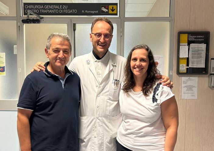 Il professor Renato Romagnoli e i genitori del ragazzo Il professor Renato Romagnoli e i genitori del ragazzo