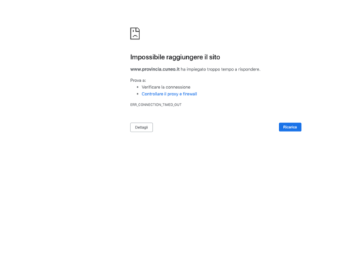 Non funziona il sito della Città Metropolitana, così come quello della Regione Piemonte Non funziona il sito della Città Metropolitana, così come quello della Regione Piemonte