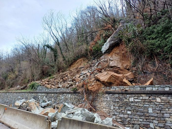 I primi interventi effettuati dopo la frana