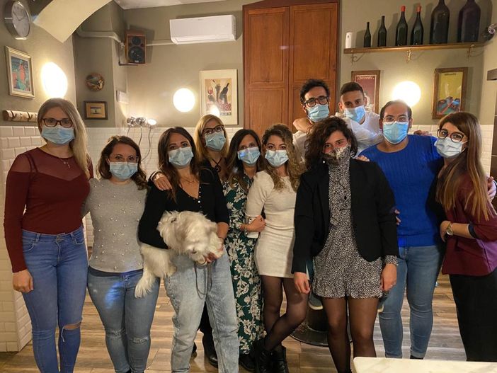 Giuseppe Summa con il gruppo degli interinali