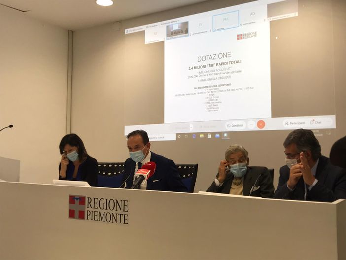 Tamponi rapidi, in Piemonte 2,4 milioni di test: “Testeremo Rsa, ospedali, scuole e privati” (VIDEO)