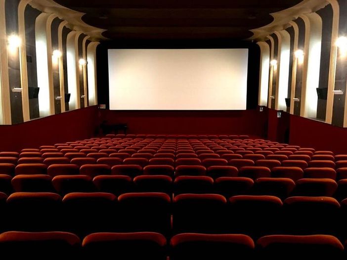 Sala cinematografica - immagine d'archivio Sala cinematografica - immagine d'archivio