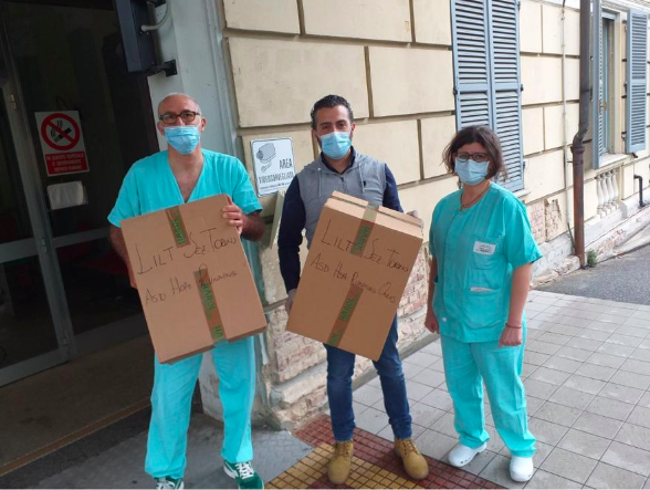 Un momento delle donazioni