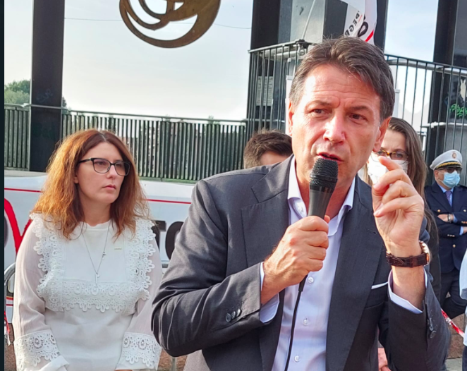 Giuseppe Conte a San Mauro (ph. Tancredi Pistamiglio)