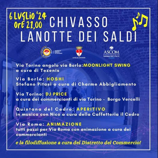 A Chivasso arriva la grande “Notte dei Saldi”! A Chivasso arriva la grande “Notte dei Saldi”!