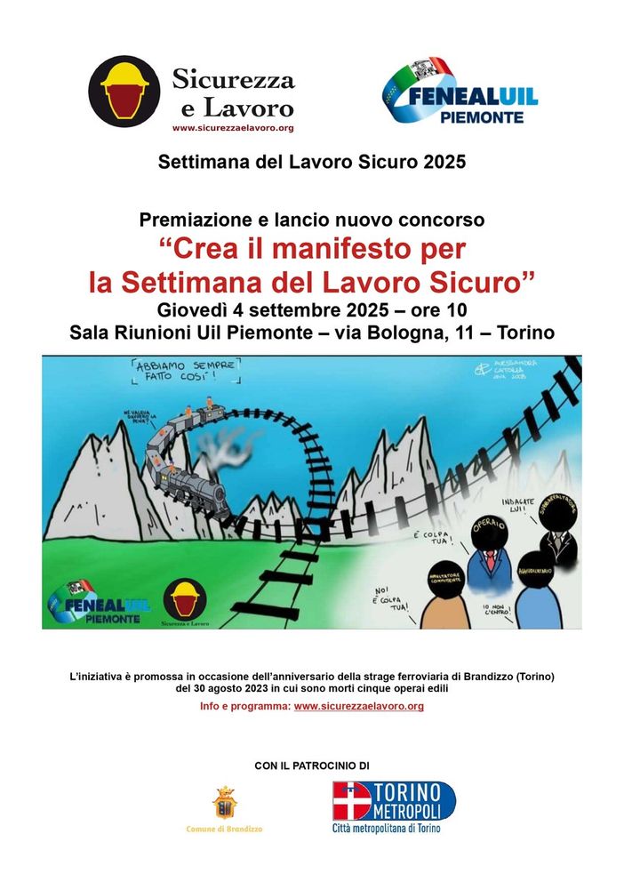 Un logo e un manifesto per ricordare la strage di Brandizzo