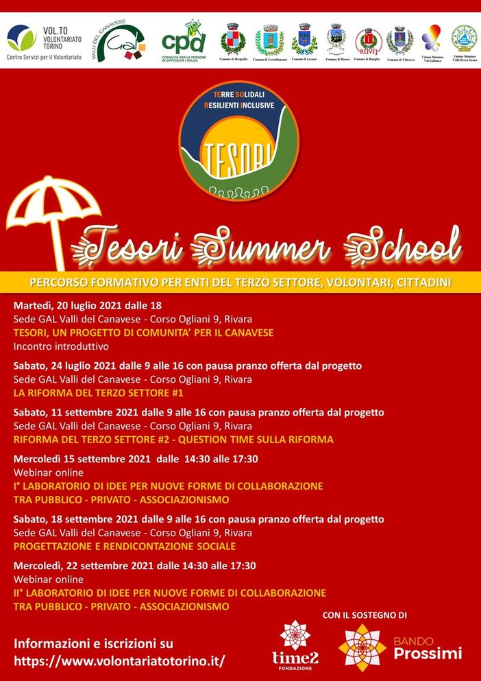 Tesori, un progetto di Comunità per il Canavese Tesori, un progetto di Comunità per il Canavese