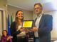 Francesca Pasquino con il sindaco Maurizio Fiorentini Francesca Pasquino con il sindaco Maurizio Fiorentini
