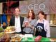 Loris Caretto con la conduttrice Sveva Sagramola e la maestra di cucina Giovanna Ruo Berchera