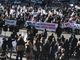 Manifestazione in piazza a Roma