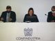 Tre persone sedute al tavolo di Confindustria Canavese