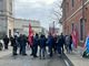 Manifestazione di sindacati e lavoratori Gurit
