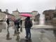 ombrelli aperti in piazza Castello