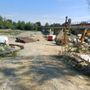 Il cantiere del ponte di Villanova Canavese