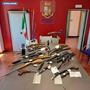 Le armi sequestrate dalla Polizia