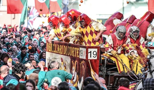 Un momento della Battaglia delle Arance