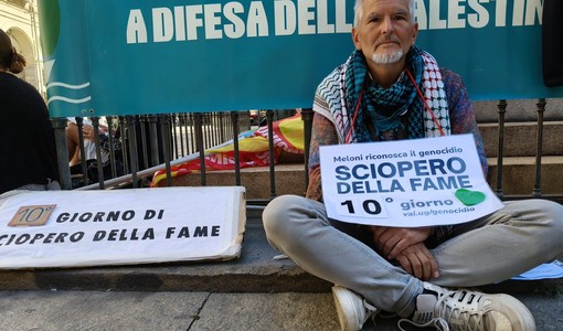Claudio Borsello in sciopero della fame pro Gaza