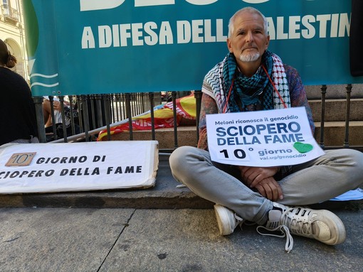 Claudio Borsello in sciopero della fame pro Gaza