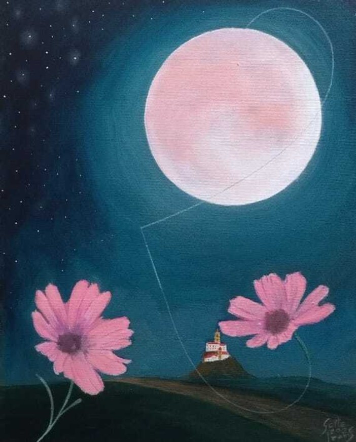 Luna Rosa vista dal pittore Franco Gotta Luna Rosa vista dal pittore Franco Gotta