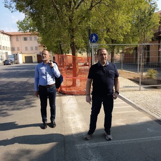 L’assessore Vignale insieme ai sindaci di Favria, Forno, Locana e Borgiallo