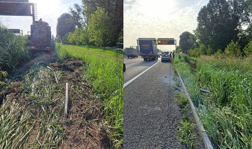 Fortunatamente il conducente non è rimasto ferito: code in direzione nord Fortunatamente il conducente non è rimasto ferito: code in direzione nord