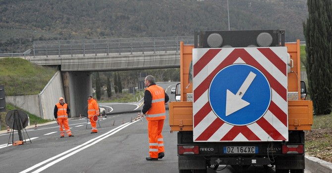 Foto d'archivio di lavori Anas