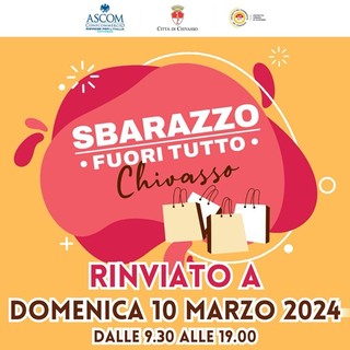 Chivasso: lo “Sbarazzo – Fuori Tutto” rinviato al 10 marzo