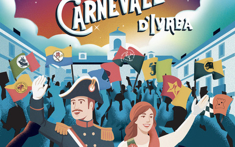 L'immagine ufficiale dell'edizione 2026 del Carnevale di Ivrea