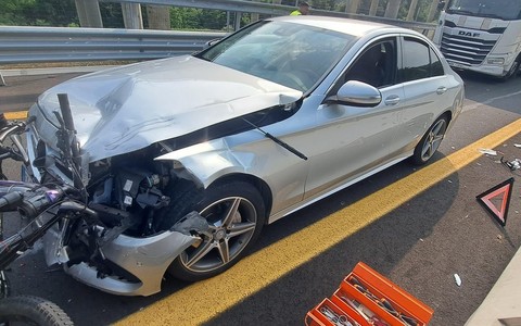 Brutto incidente sulla bretella Ivrea - Santhia'