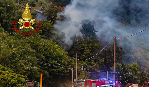 Uno degli incendi che ha colpito la provincia di Torino in queste settimane