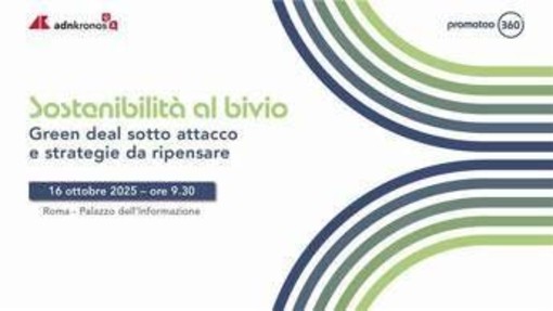 'Sostenibilità al bivio', il 16 ottobre l'evento Adnkronos Q&amp;A