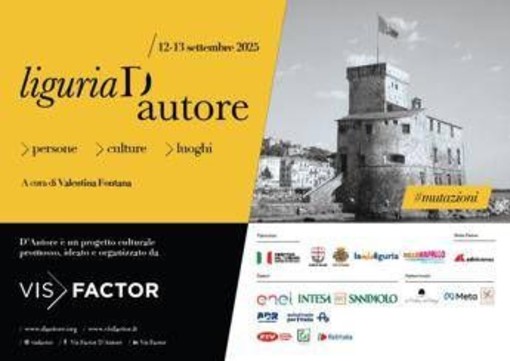 Al via venerdì 'Liguria d'autore': tra gli ospiti Bucci, Renzi e Rixi