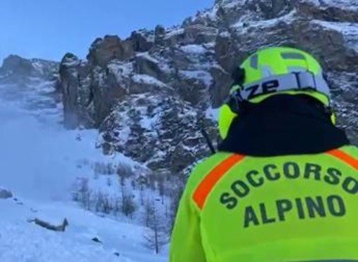 Valanga sulla Marmolada, soccorso sciatore