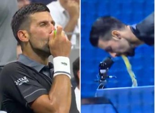 US Open, Djokovic e i problemi fisici: vomito e inalatore in campo US Open, Djokovic e i problemi fisici: vomito e inalatore in campo