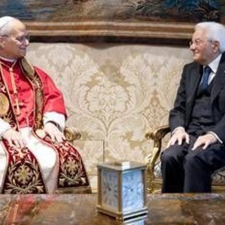 Papa in visita al Quirinale, Mattarella: &quot;Rilanciare soluzione due popoli due Stati&quot;. Leone: &quot;Risposte urgenti e lungimiranti&quot;