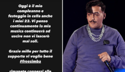 Simba La Rue compie 23 anni, il messaggio dal carcere: &quot;Festeggio in cella&quot;