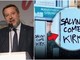 Genova, sui muri la scritta "Salvini come Kirk". Il vicepremier: "Non ho paura" Genova, sui muri la scritta "Salvini come Kirk". Il vicepremier: "Non ho paura"