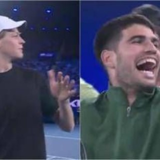 "Sinner è il numero uno", gaffe al Million Dollar 1 Point Slam: Jannik ride con... Alcaraz "Sinner è il numero uno", gaffe al Million Dollar 1 Point Slam: Jannik ride con... Alcaraz