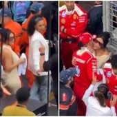 Kim Kardashian a Montecarlo, 'ruba' asciugamano ad Antonelli e bacia Hamilton