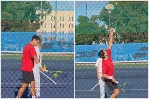 Alcaraz, il servizio migliora. E lui lo allena... a canestro Alcaraz, il servizio migliora. E lui lo allena... a canestro