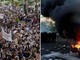 Studenti in piazza in tutta la Francia, scontri a Parigi: manifestanti lanciano pietre, polizia risponde con lacrimogeni Studenti in piazza in tutta la Francia, scontri a Parigi: manifestanti lanciano pietre, polizia risponde con lacrimogeni