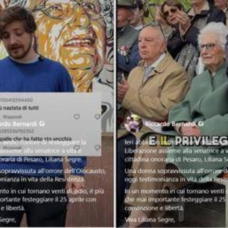 &quot;La più nazista di tutte&quot;, odio social contro Segre dopo cerimonia 25 aprile a Pesaro