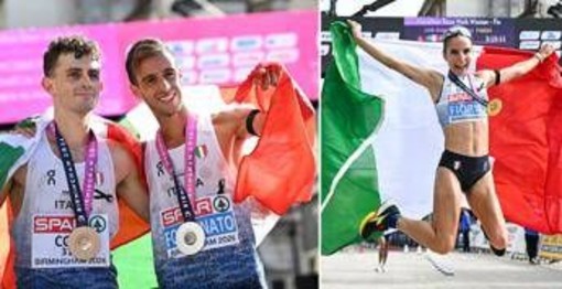 Europei atletica, tre medaglie per Italia nella mezza maratona di marcia: argento per Fortunato e Mihai, bronzo per Cosi Europei atletica, tre medaglie per Italia nella mezza maratona di marcia: argento per Fortunato e Mihai, bronzo per Cosi