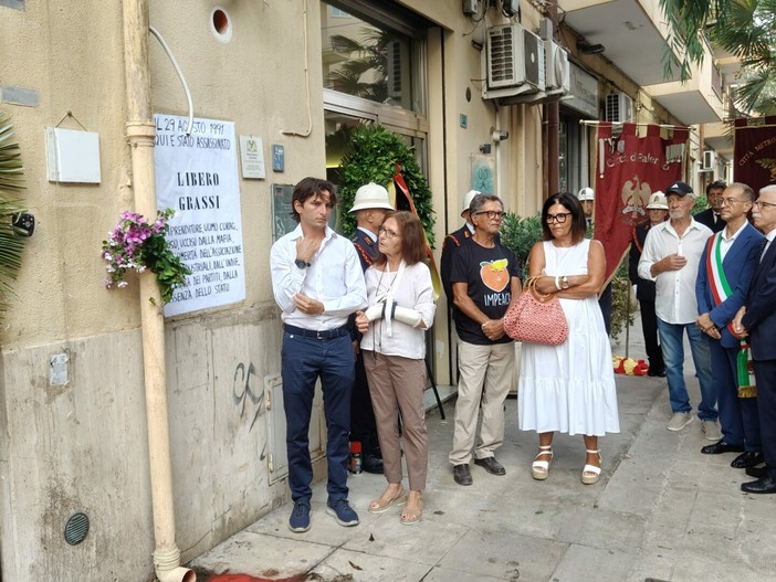 Palermo ricorda Libero Grassi ucciso 35 anni fa dalla mafia Palermo ricorda Libero Grassi ucciso 35 anni fa dalla mafia