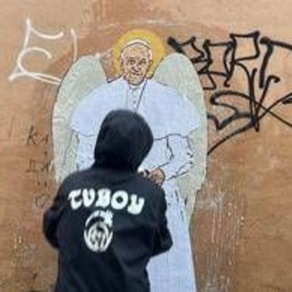 Papa, lo street artist TvBoy omaggia Bergoglio con 'San Francesco'