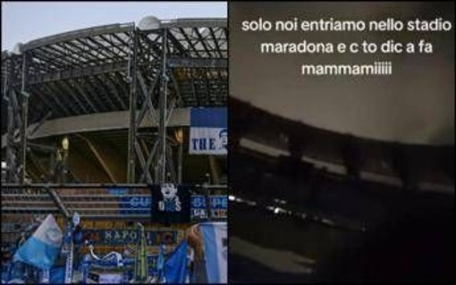 Clamoroso a Napoli, tifosi entrano in scooter al Maradona: &quot;Siamo i più forti&quot; - Video