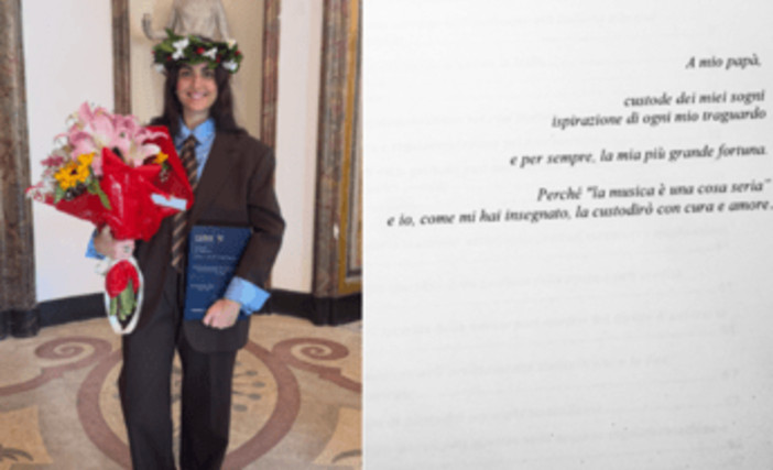 Pino Daniele, la figlia Sofia gli dedica la tesi di laurea: "Custode dei miei sogni" Pino Daniele, la figlia Sofia gli dedica la tesi di laurea: "Custode dei miei sogni"